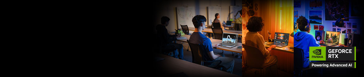 Campus. Crea. Competi. Prova flusso di lavoro più veloci, strumenti più intelligenti e esperienza di gioco più coinvolgenti grazie alle schede grafiche NVIDIA AI e RTX 50 Series.