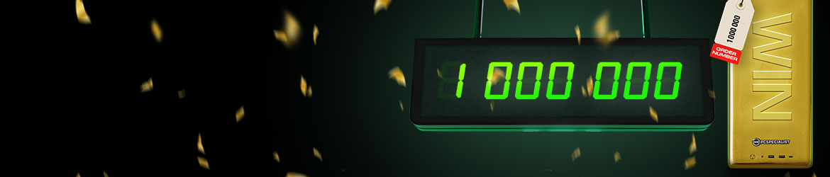 1.000.000 di PC personalizzati costruiti Per festeggiare, potresti VINCERE IL TUO PC PERSONALIZZATO quando ordini tra l'8 e il 24 agosto!